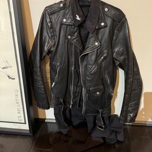 CUSTOM LEATHER MOTO TRENCH COAT